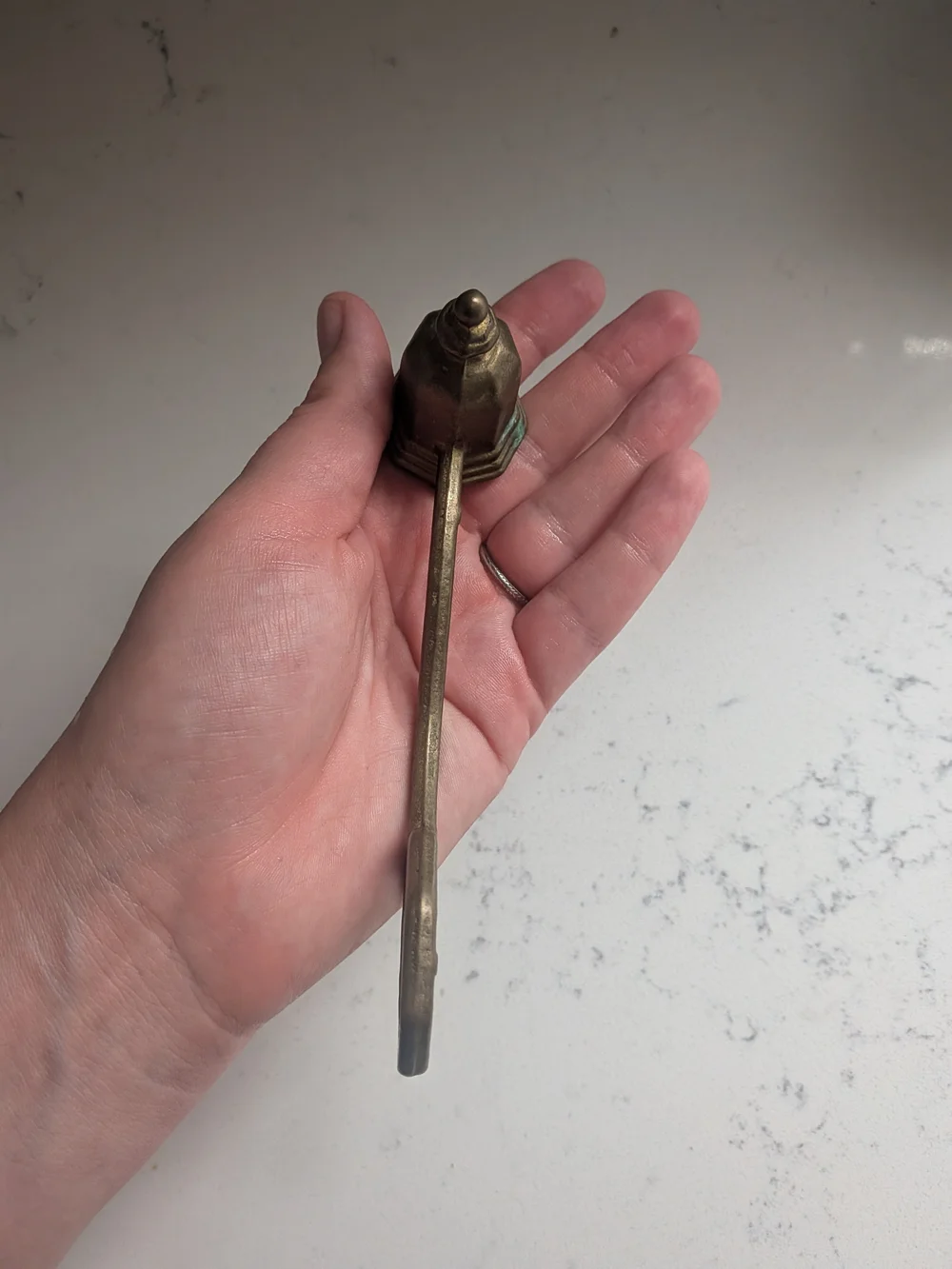 Brass Pineapple and Bell Candle Snuffer and Wick Trimmer Set - Vintage Brass